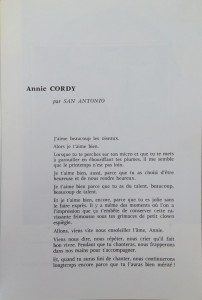 L'Européen vaudeville 1970 texte Annie Cordy