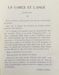 La garce et l'ange saison 1953-54 texte Frédéric Dard