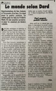 Lyon Figaro 30 août 1990 le monde selon Dard