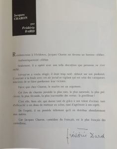 Programme La facture Théâtre Palais Royal texte Dard