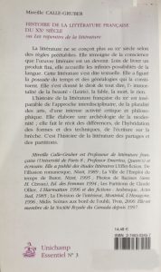 Histoire de la littérature française du 20ème siècle back