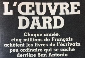 France soir magazine l'oeuvre Dard titre