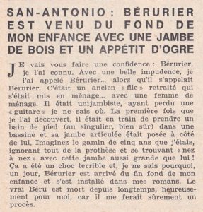 Informations Fleuve Noir n°28 avril 1967 Béru