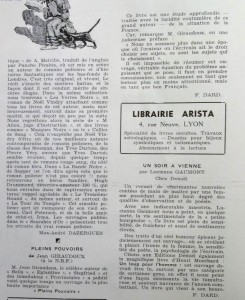 Le Mois à Lyon décembre 1939 Les Lettres Texte Dard