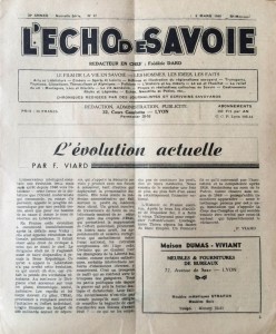 L'Echo de Savoie n°31 éditorial