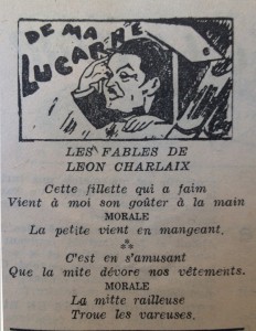 Le mois à Lyon 15 décembre 1947 fables charlaix