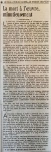 Le Monde 14 juillet 1989 La crève fin
