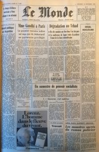 Le Monde 13 novembre 1981